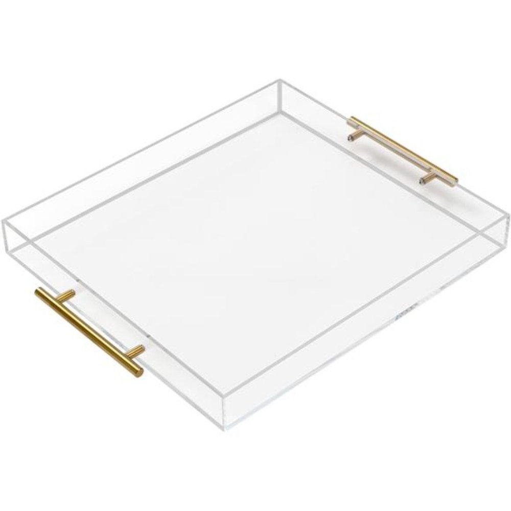 16×18 Inches Large Clear Acrylic Serving Tray with Handles